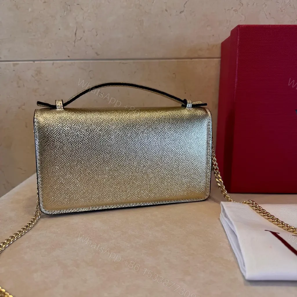 View 3 of Metallic Shine Crossbody in Luxe Style - Compact Night Bag