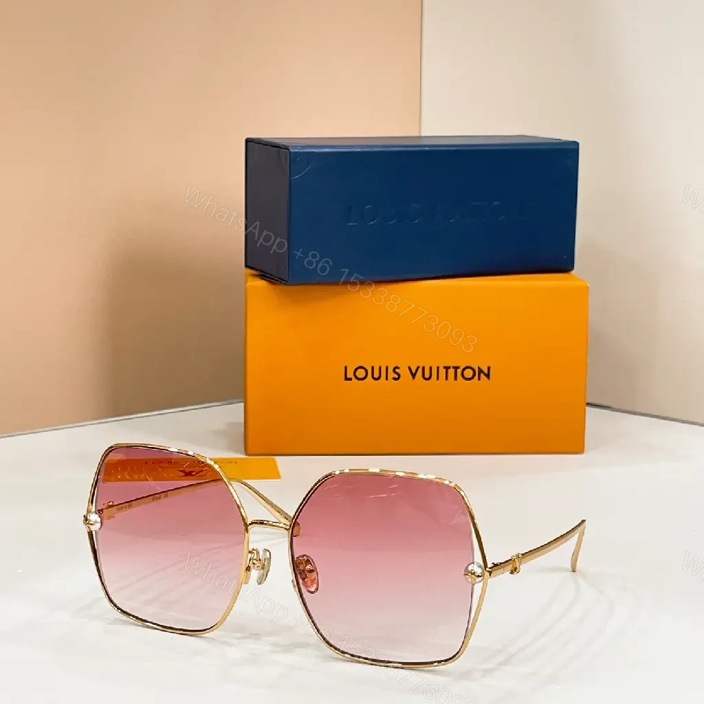 View 2 of Gold-Tone Monogram Sunglasses: Square Oversized Luxe Eyewear