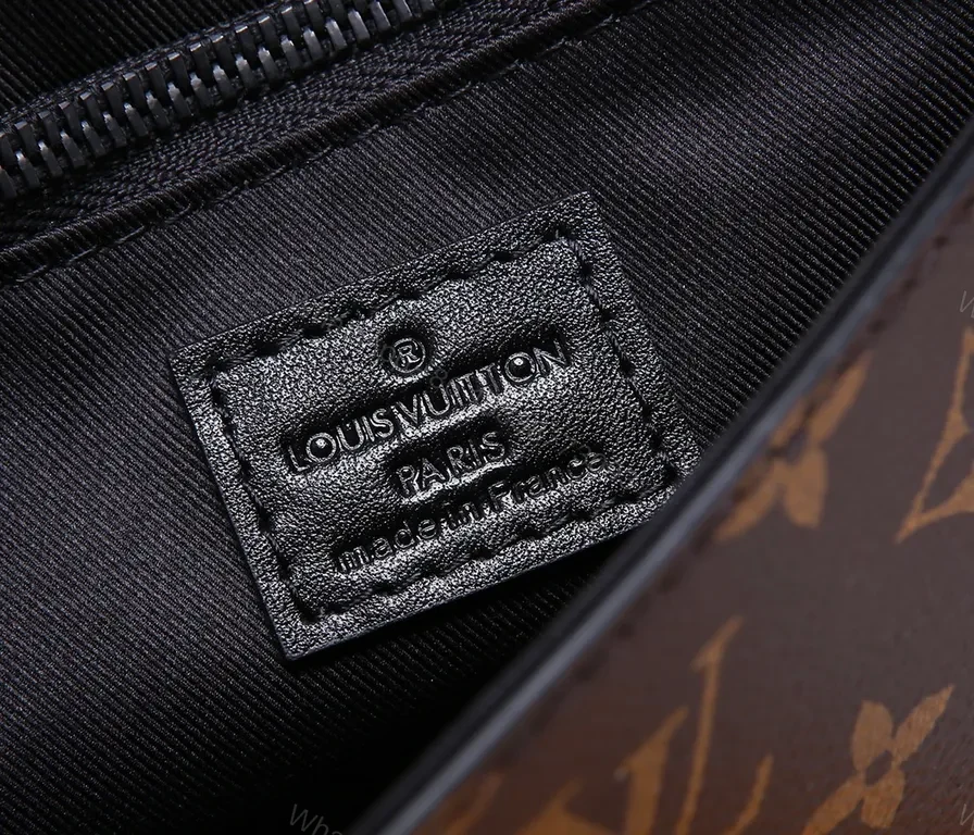 View 6 of Monogram Crossbody: Velvet-Black Canvas, Push-Lock, Unisex Style