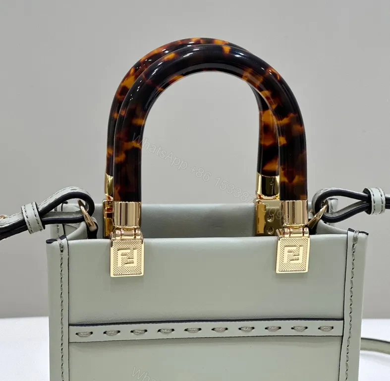 View 6 of Structured Fendi Mini Handbag: Architecture & Luxe Signature Accents