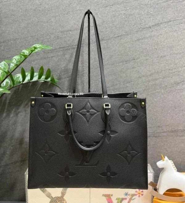 View 9 of First Copy Louis Vuitton LV On The Go Monogram Premium Leather Tote Bag