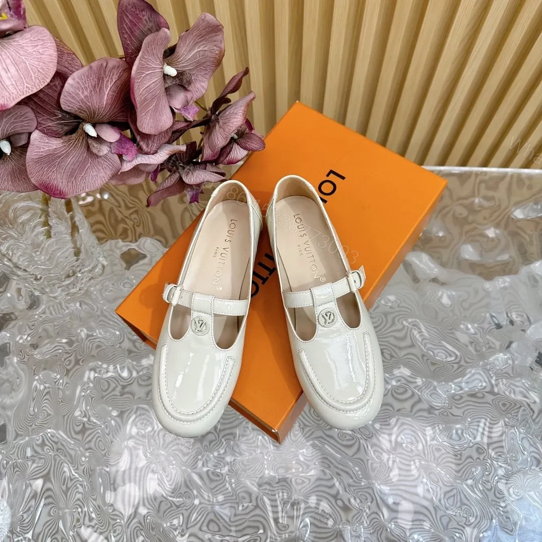 View 5 of LV Women White Patent Leather Loafers