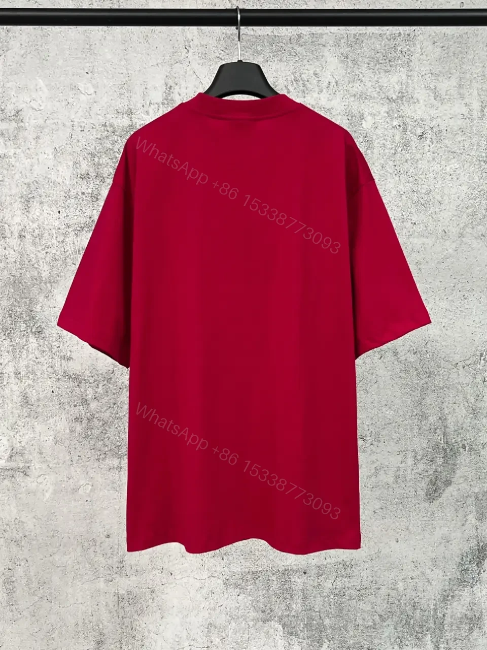 View 3 of Magenta Cotton Oversized Graphic Tee with Designer Edge