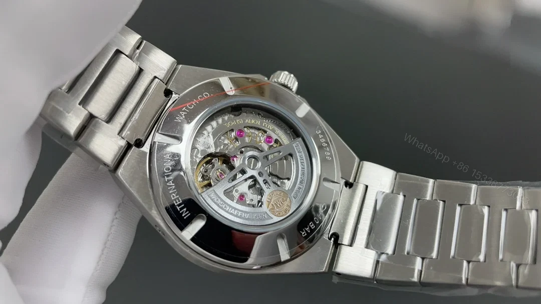 View 6 of IWC Ingenieur Silver Replica 42MM Premium Perpetual Calendar Steel Bracelet Edition RG-IWC-INGENIEUR-SILVER-42