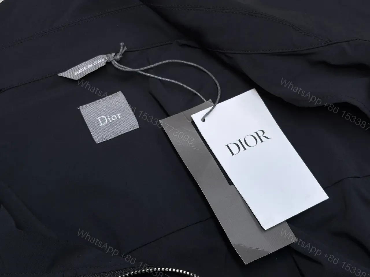View 6 of Premium Lightweight Biker Jacket with Subtle Dior-Inspired Accents