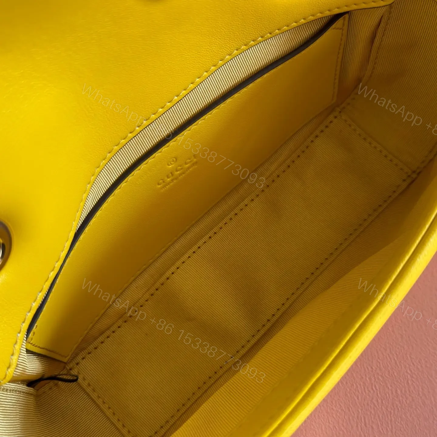 View 7 of GUCCI GG MARMONT BAG 22 IN YELLOW LAMBSKIN