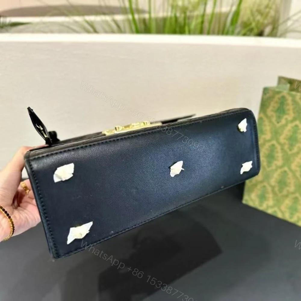 View 4 of Gucci Padlock Medium Top Handle Bag Black 28Cm
