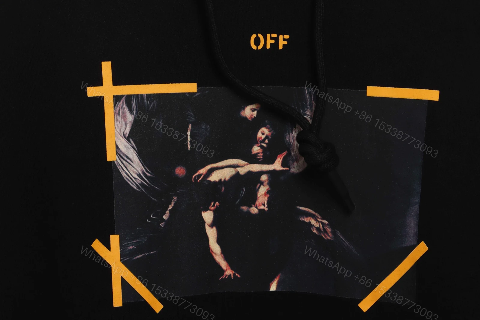 View 3 of Off-White Religious Virgin Print Hoodie