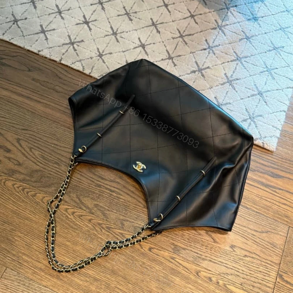 View 5 of Chanel Shopping Bag And Gold Tone Metal Black 33Cm