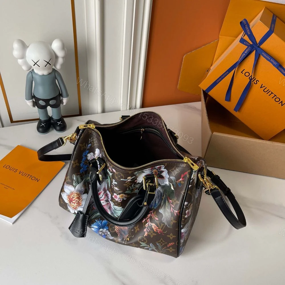 View 5 of Louis Vuitton Speedy Soft 30 Monogram Canvas Ebene 30Cm