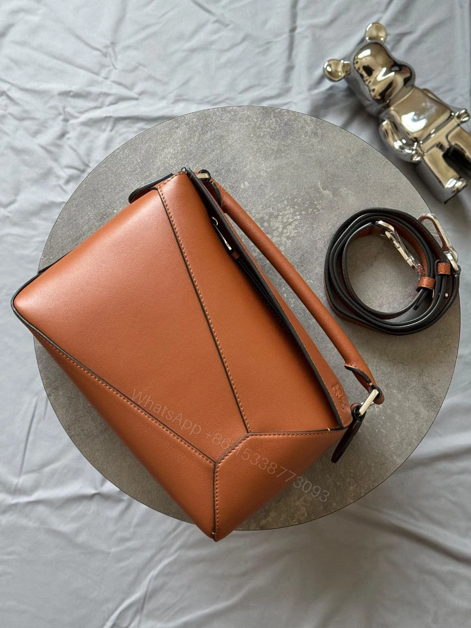 View 4 of LOEWE small Puzzle leather bag