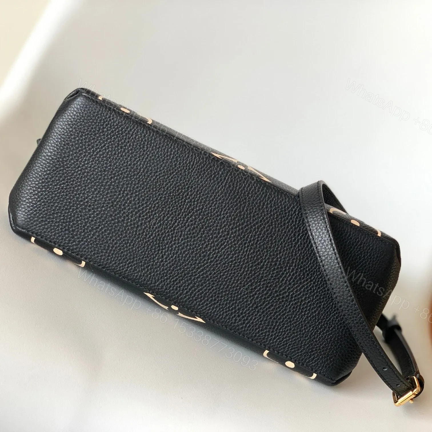 View 4 of LV PETIT PALAIS PM MEDIUM SHOULDER BAG 29 IN BLACK MIX BEIGE