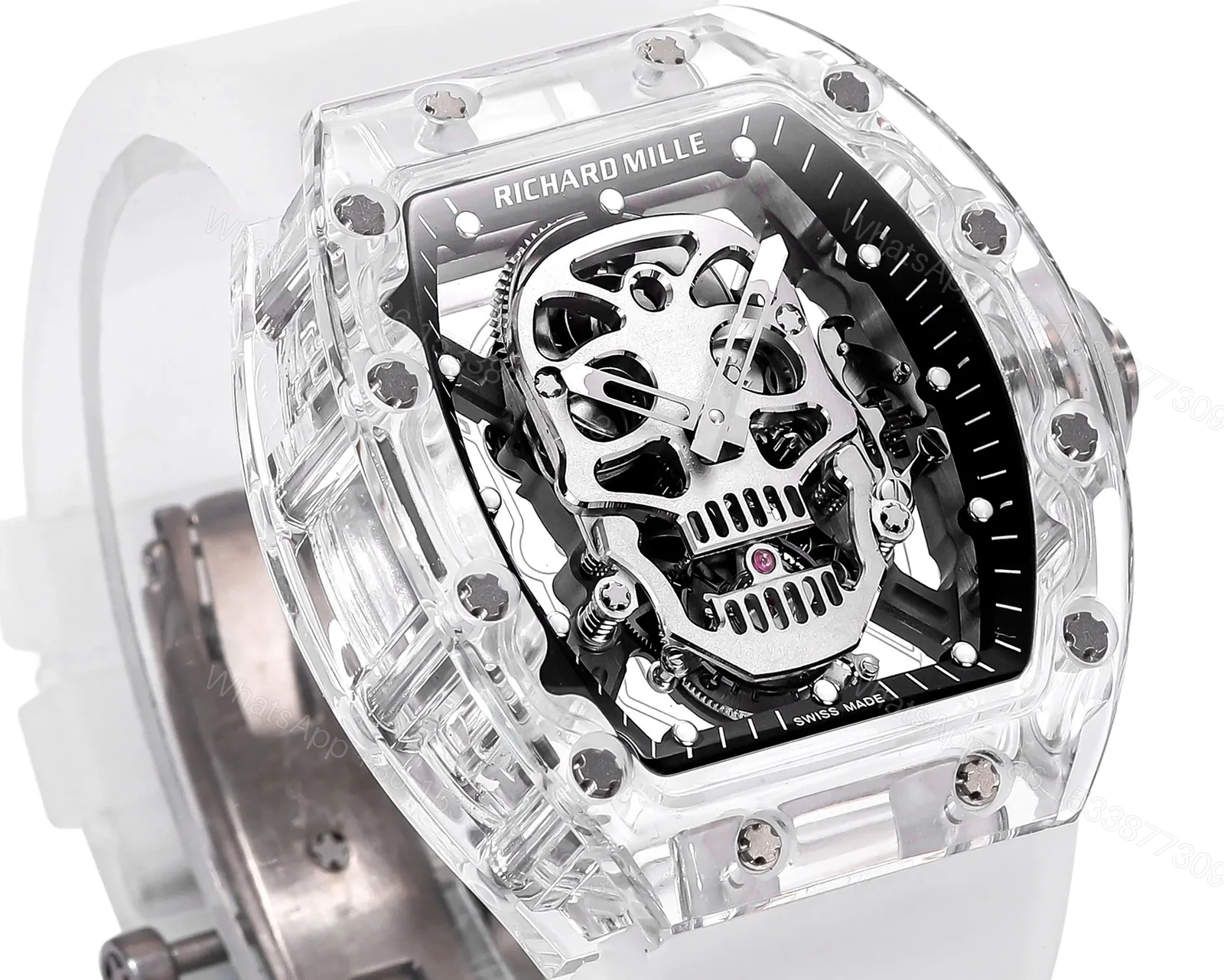 View 3 of KV Factory MS Factory Richard Mille Skull Watch – Transparent