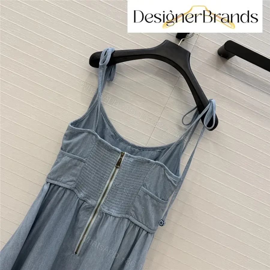 View 9 of Zimmermann Mahon Cutout Embroidered Denim Midi Dress