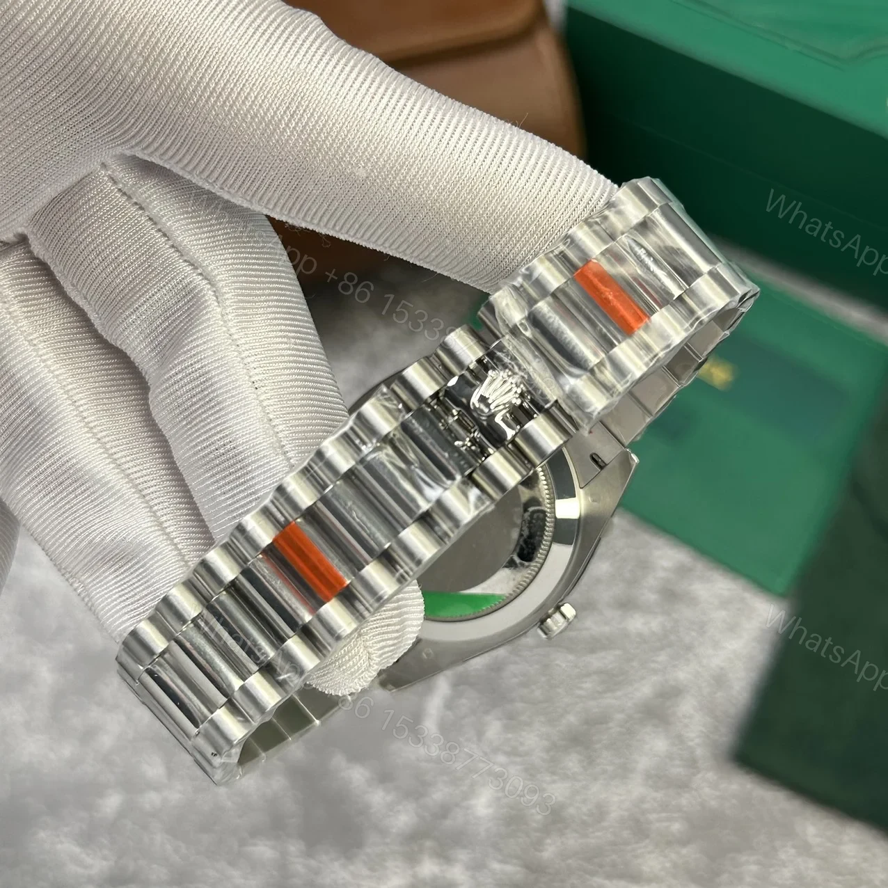 View 6 of Superclone Rolex Day-Date Ice Blue Diamond Dial 228236-0006 40 mm