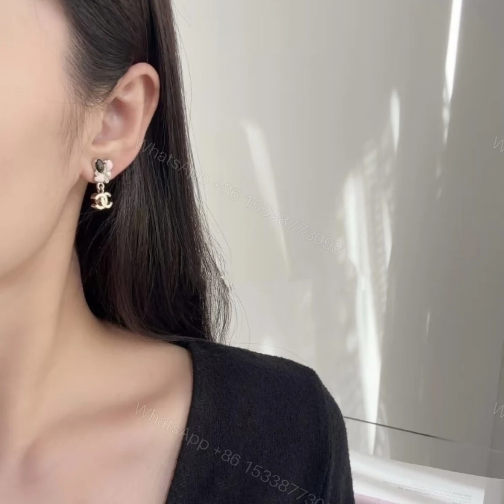 View 5 of Chanel Pearl And Stone Floral Earrings Silver