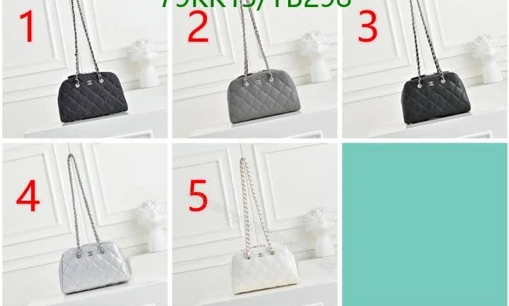 Chanel Replica Mini Bowling Bag Clutch with Chain TB298 — view 2