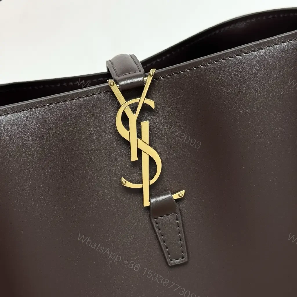 View 9 of Chic Leather Crossbody Bag with Gold Charm - Classic Style