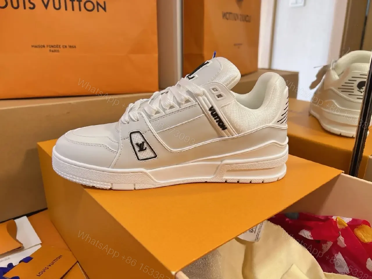 View 8 of White Leather Trainer, Modern Luxury, Everyday Comfort Sneaker