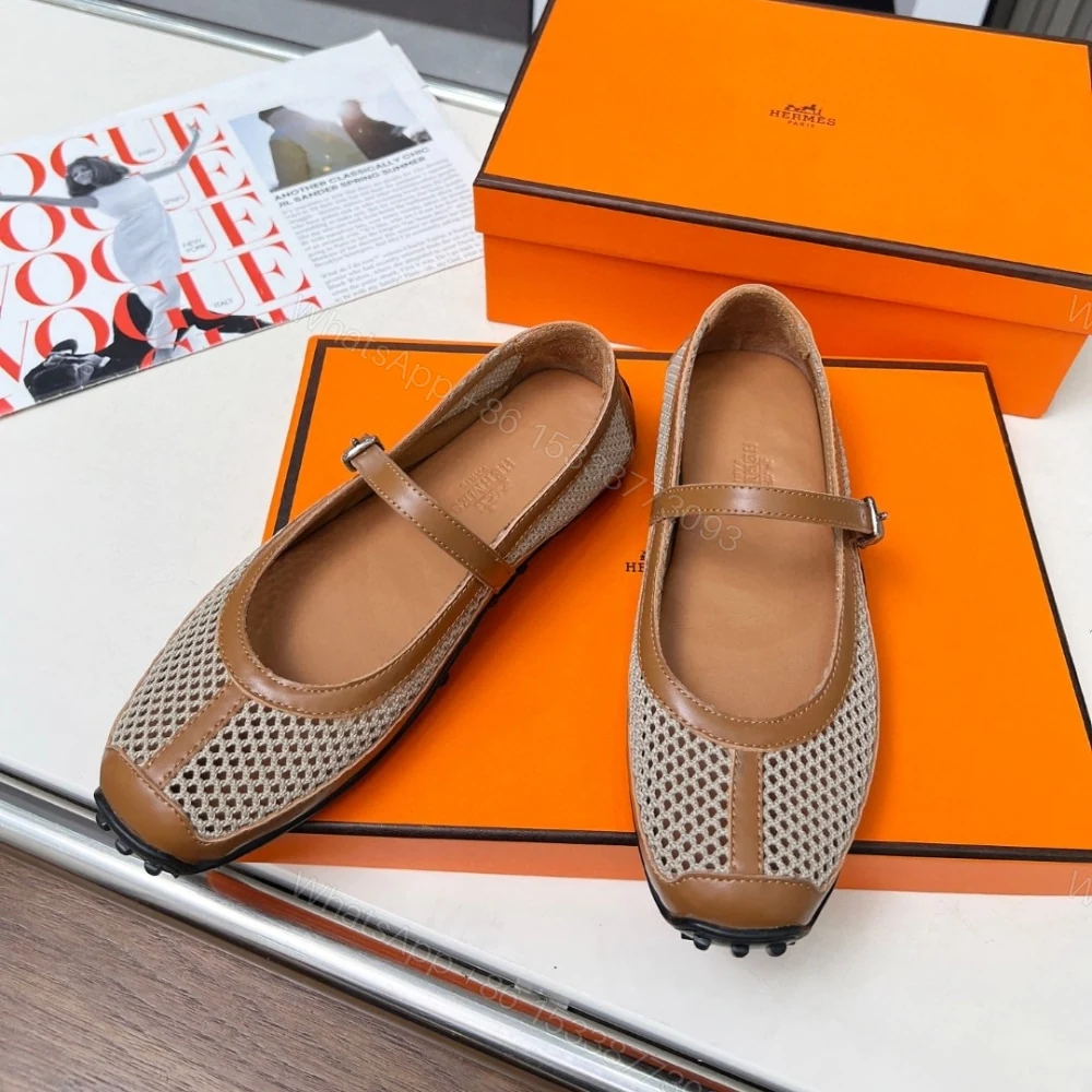 View 4 of HERMES KICHU BALLET FLATS BEIGE LIN H251170Z 7K380