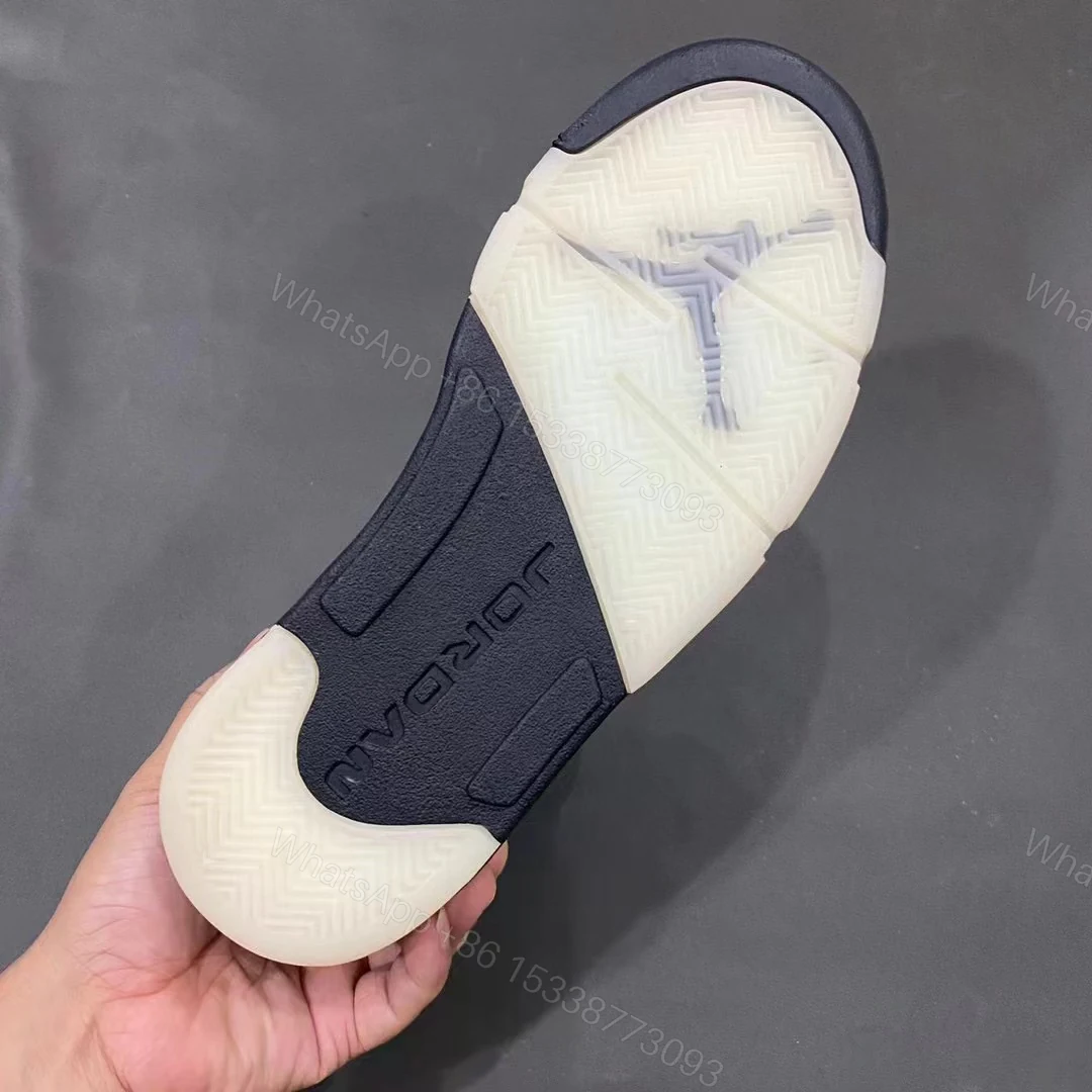 View 9 of Air Jordan 5 Retro White and Black Replica