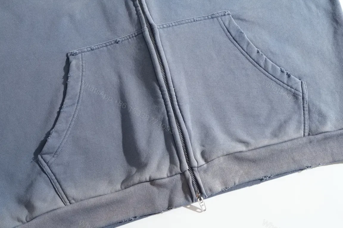 View 7 of Grey Fleece Zip Hoodie: Minimalist Luxury, All-Day Comfort