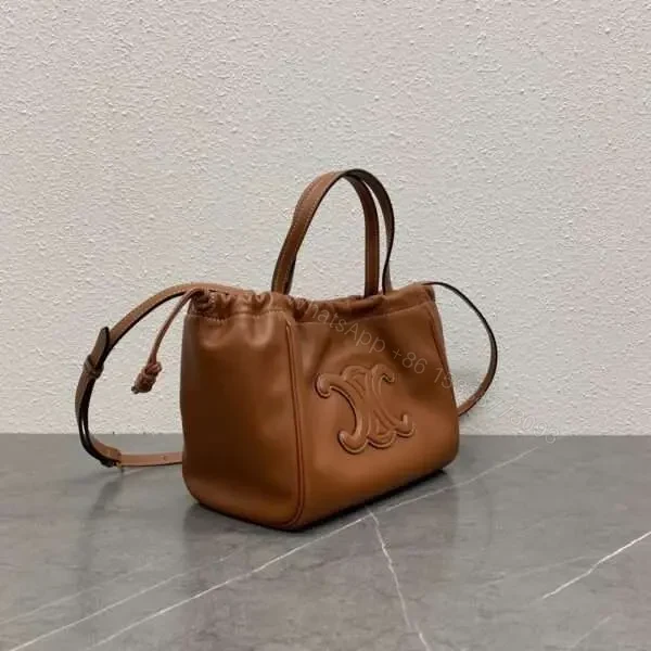 View 5 of Celine Cabas Brown Soft Leather 22x17x15cm