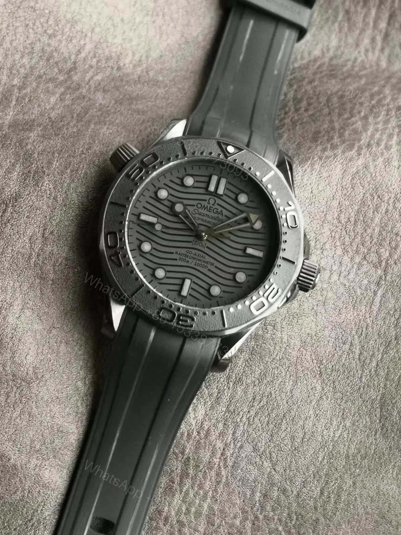 View 8 of Replica Omega Seamaster 300M “Black Black” Ceramic Case Super Clone Replica