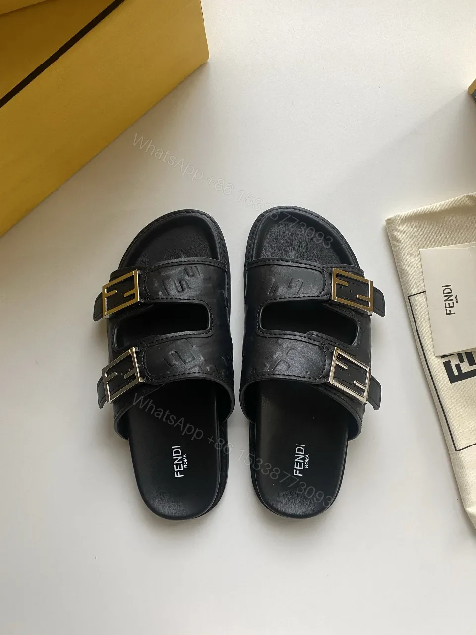 Bold Leather Slides with Signature Detailing – Everyday Opulence — view 1