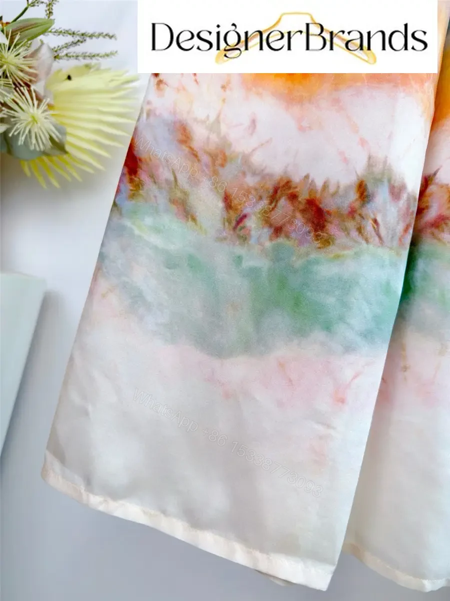 View 9 of Zimmermann Daylight Silk Tie-Dye Wide-Leg Pants