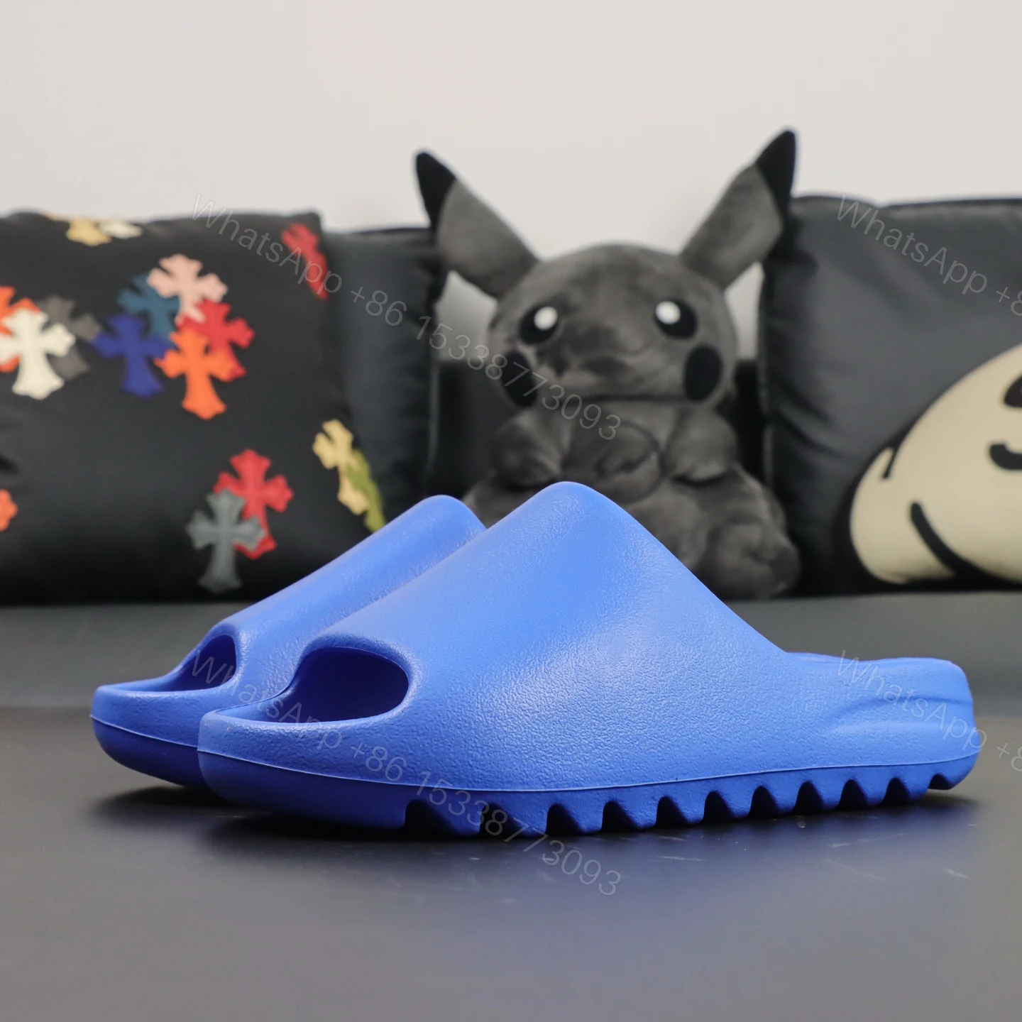 View 9 of UA Yeezy Slide “Azure” Blue Reps
