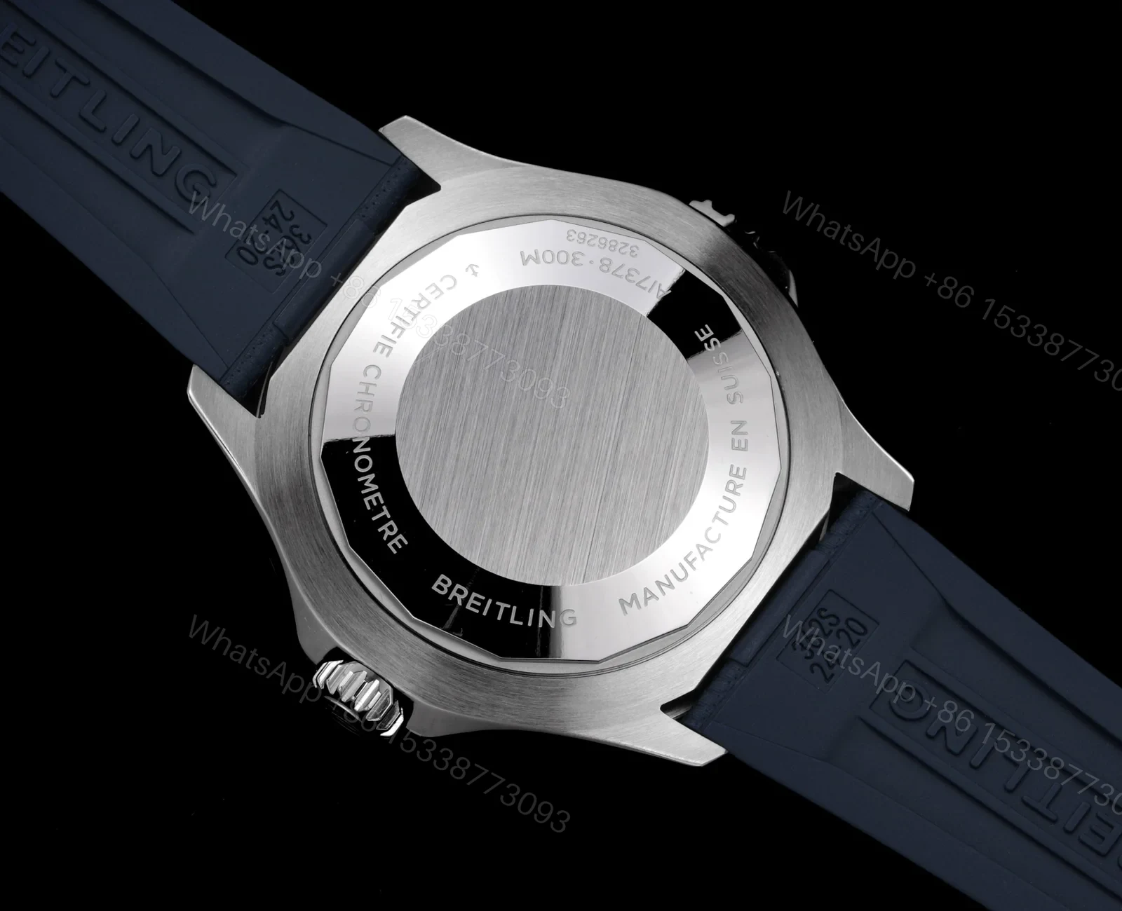 View 7 of Breitling Superocean Blue Replica 46MM Premium Blue Rubber Strap Diver Edition BT-SO-BLU-RBR-46