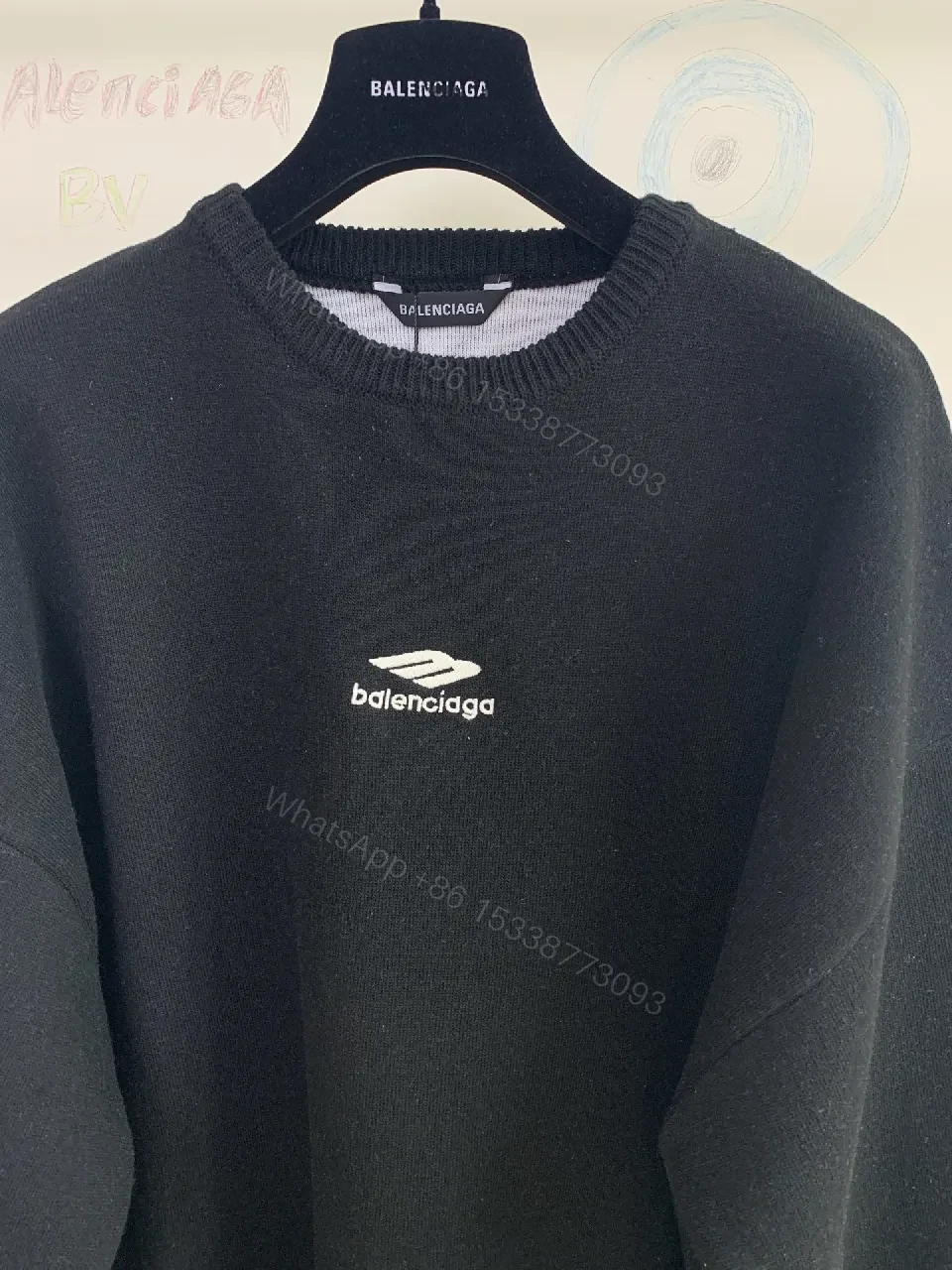 View 3 of Black Knit Luxe: Bold Texture, Subtle Branding Knitwear
