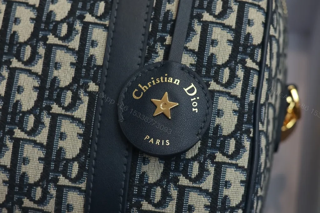 View 7 of Chic Dior Monogram Gold-Accent Handbag - Everyday Luxury