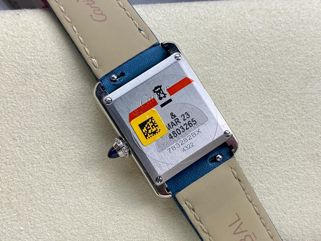 View 5 of Cartier Tank Must Mini Quartz Watch 22MM Light Blue Dial Leather Strap Premium Edition CAR-TANK-MUST-MINI-LBL-22