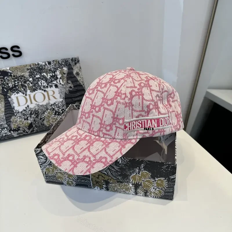Light Pink Monogram Baseball Cap with Raised Logo Patch — view 1