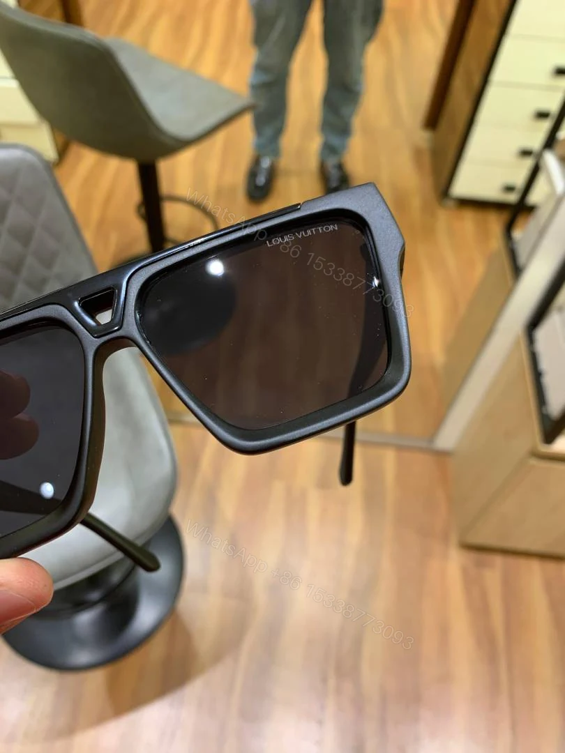 View 4 of First Copy Louis Vuitton Blue Square Frame Men’s Sunglasses
