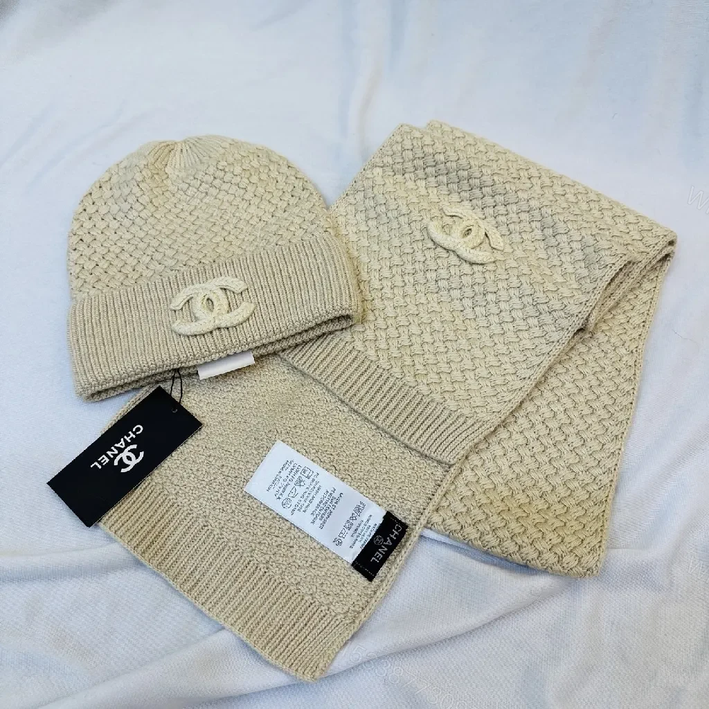 View 2 of Pastel Knit Beanie: Luxe Texture, Logo-Accent Style