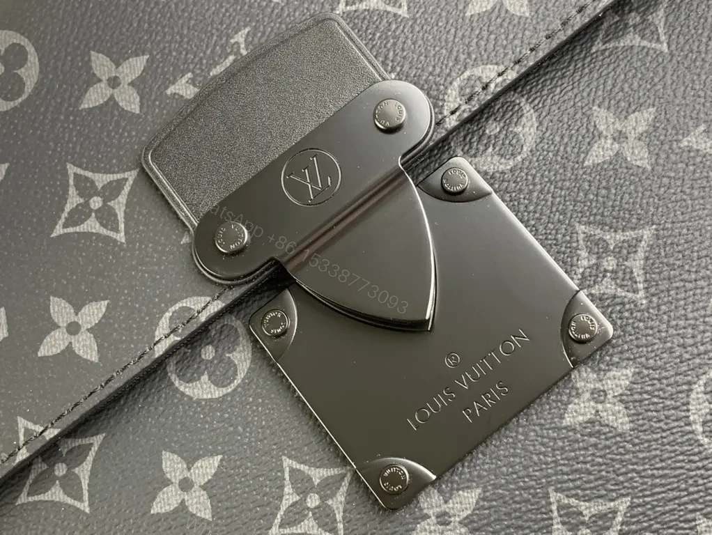 View 2 of Monogram Structured Messenger: Modern, Versatile & Refined Bag
