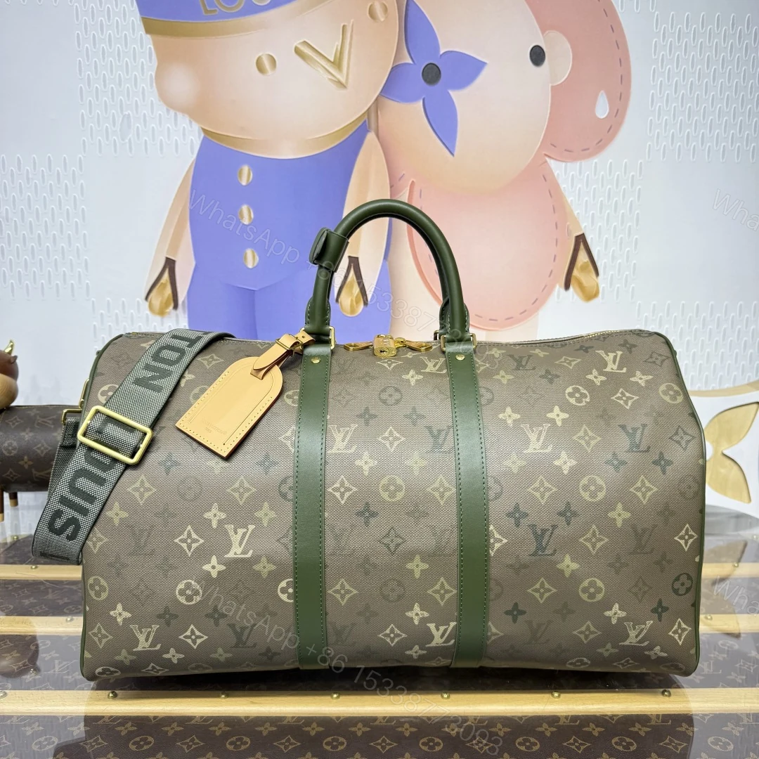 Louis Vuitton Keepall Bandoulière Khaki Green Monogram — view 1