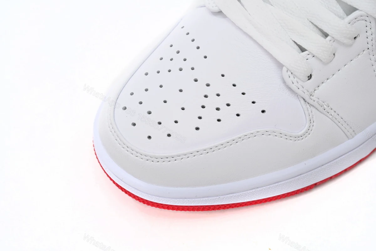 View 10 of Air Jordan aj1 Low White Red Chicago 553558-118