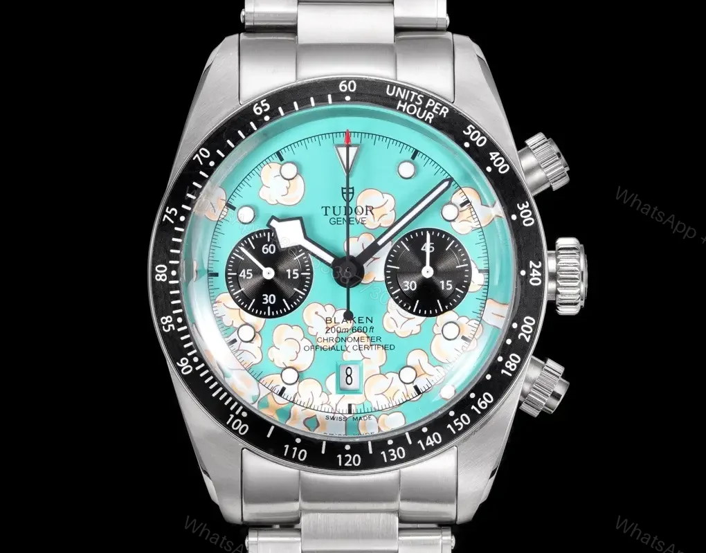 View 4 of Tudor Pop Art Chronograph Tiffany Blue Dial Steel Bracelet Ultimate 41MM TUDOR-POP-CHRONO-41-TIFFANY-STEEL