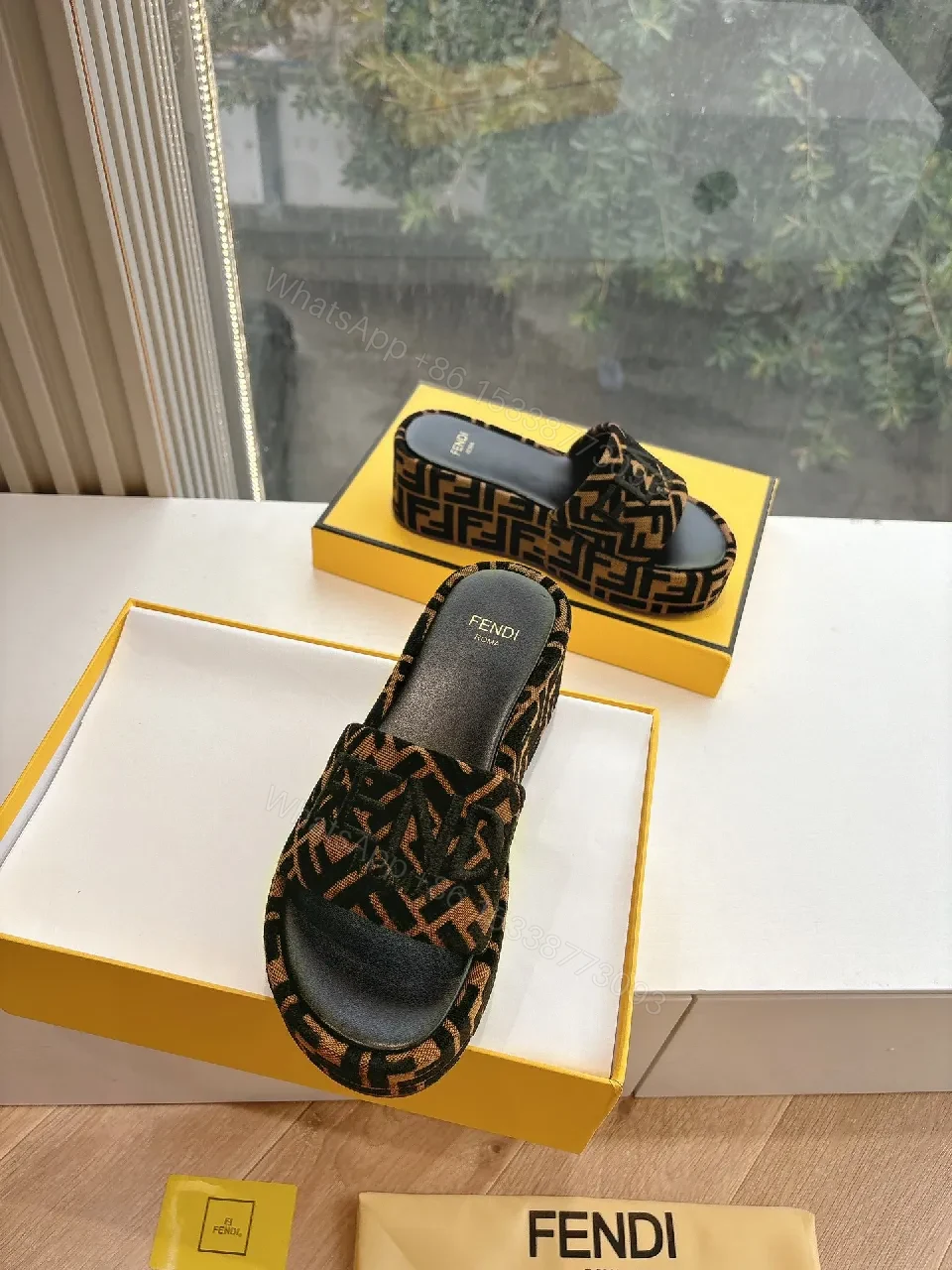 View 9 of Statement Jacquard Slip-Ons: Luxe Open-Toe Footwear