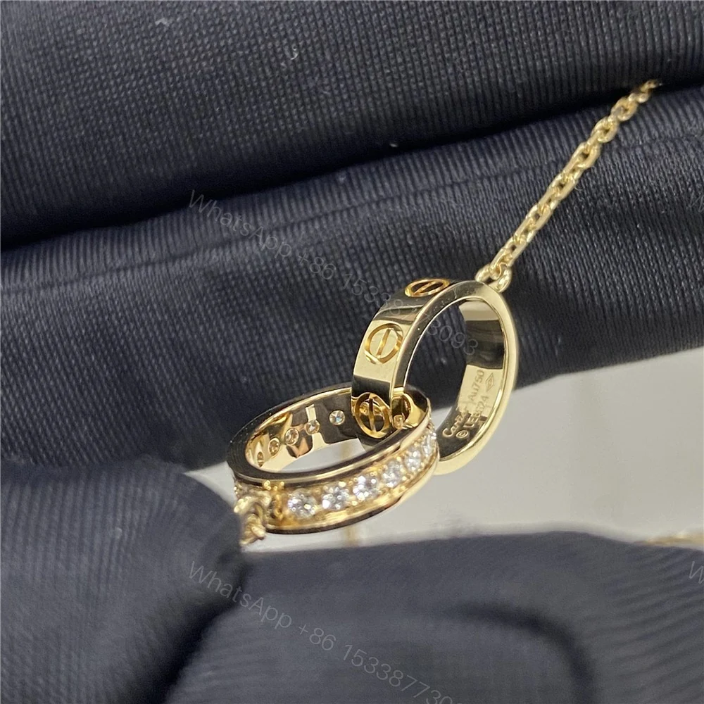 View 8 of Cartier Baby Love Necklace Pave Diamonds B7013800
