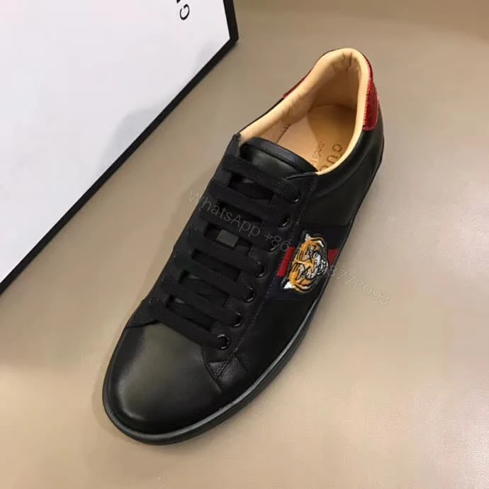 View 7 of GUCCI TIGER ACE EMBROIDERED SNEAKER BLACK – GC49