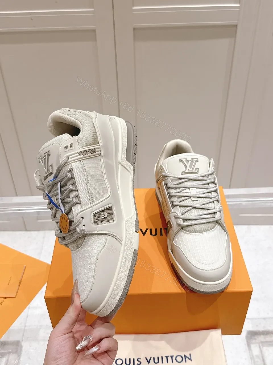 View 7 of Crisp White Mesh Luxe High-Top Sneaker with Cushioned Comfort