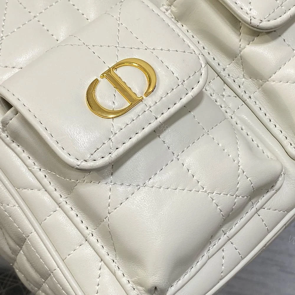 View 6 of Dior Medium Dior Caro Multicarry Backpack with Chain(HIGH-END GRADE)