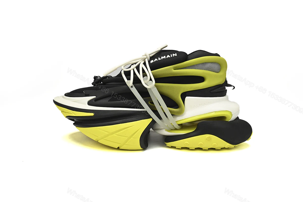View 9 of BALMAIN Multikolor Buty sportowe Black And Yellow YM1VJ309