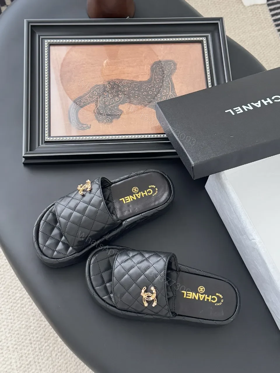 View 5 of Quilted Leather Set: Timeless Black Luxury Duo