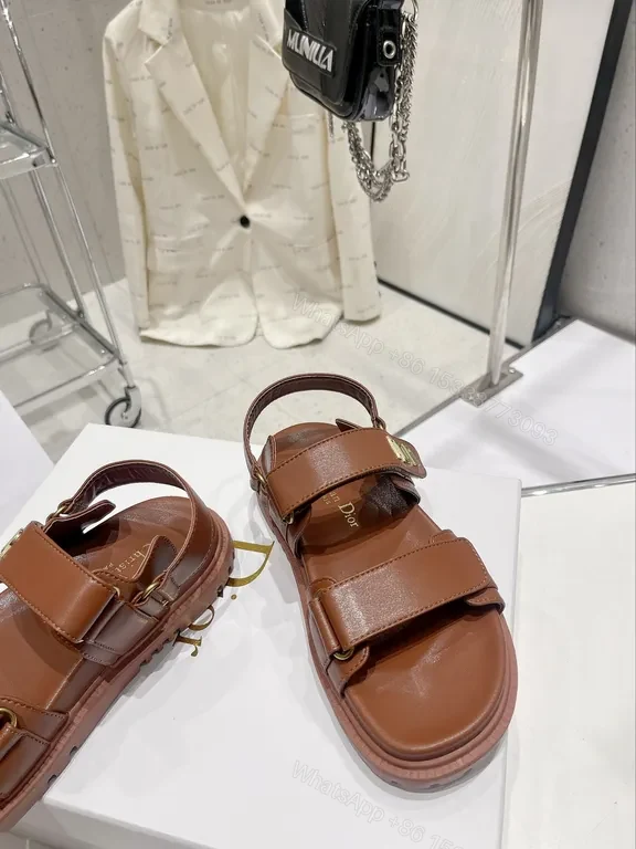 View 7 of Strap-Forward Leather Sandals: Dior-Inspired Luxury Comfort